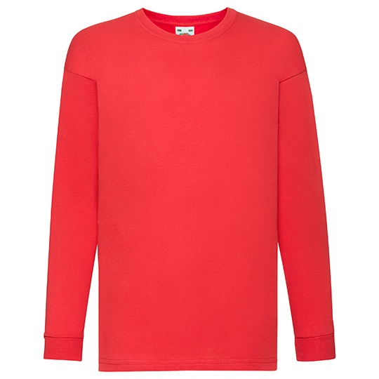 T-shirt Dzieciecy Klasyczny Dlugi Rekaw F240K - Red