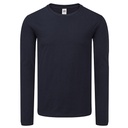 Koszulka Długi Rękaw Klasyczna Czesana Bawełna F244 - Deep Navy