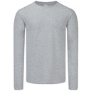 Koszulka Długi Rękaw Klasyczna Czesana Bawełna F244 - Heather Grey
