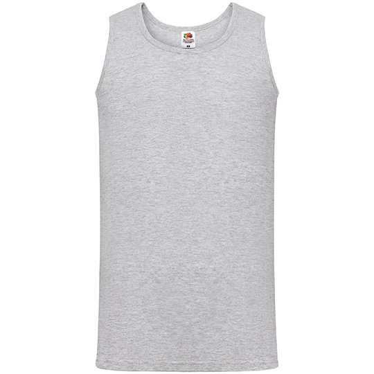 Koszulka bez rekawow Klasyczna Bawelniana F260 - Heather Grey