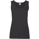 Damska Koszulka Bez Rekawow Slim Bawelniana F262 - Black