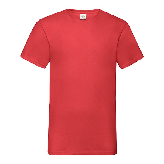 T-shirt klasyczny z dekoltem V F270 - Red