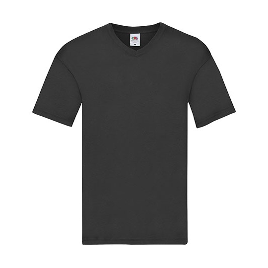T-shirt z dekoltem V F272 - Black