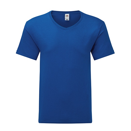 T-shirt Meski Slim Fit Bawelniany F273 - Royal Blue