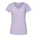 Koszulka Damska Slim Bawełniana Dekolt V F274 - Soft Lavender