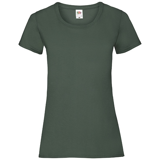 Koszulka Damska Slim Bawelniana F288N - Bottle Green