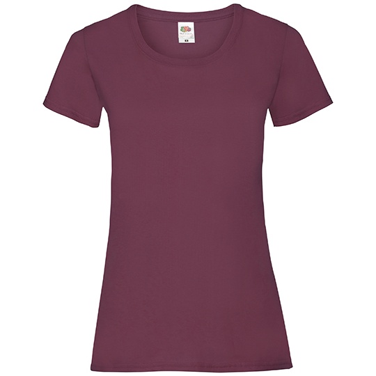 Koszulka Damska Slim Bawelniana F288N - Burgundy