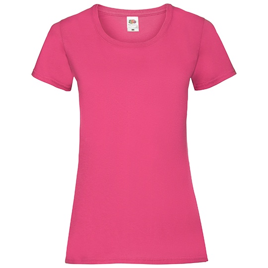 Koszulka Damska Slim Bawelniana F288N - Fuchsia