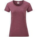 Koszulka Damska Slim Bawełniana F288N - Heather Burgundy