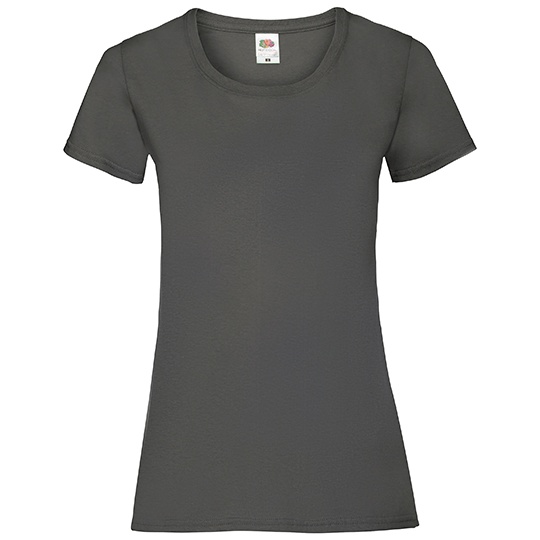 Damska koszulka slim F288N - Light Graphite (Solid)