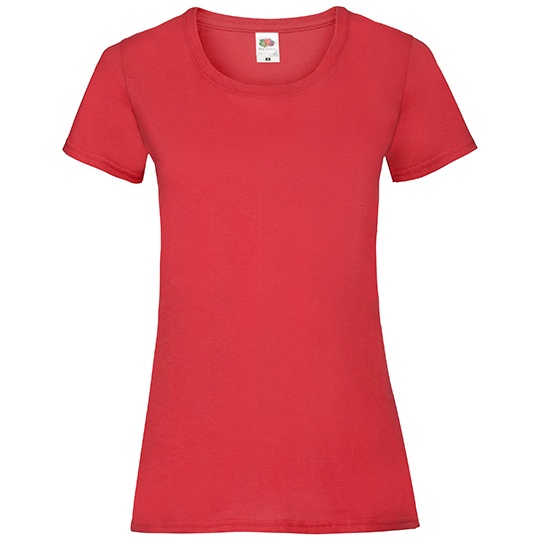 Koszulka Damska Slim Bawelniana F288N - Red