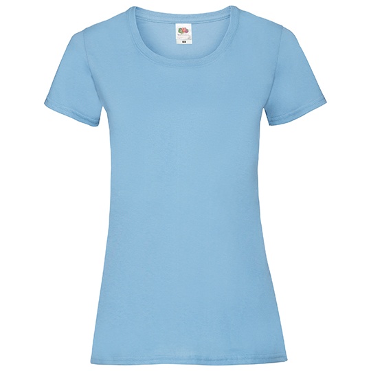 Koszulka Damska Slim Bawelniana F288N - Sky Blue