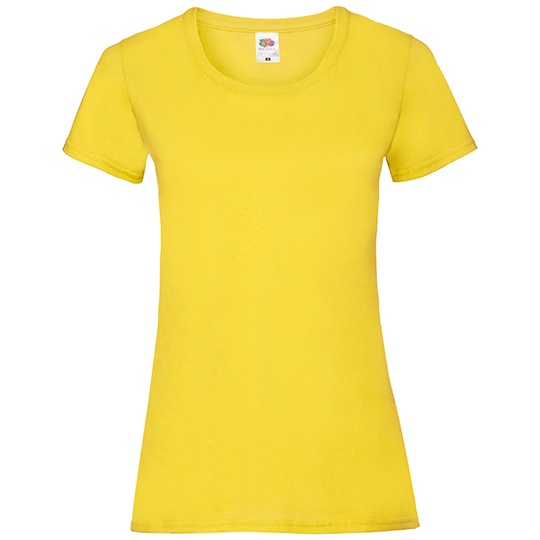 Koszulka Damska Slim Bawełniana F288N - Yellow