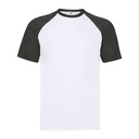 Koszulka Baseballowa Bawelniana F295 - White & Black