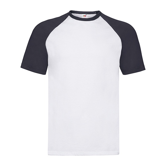Koszulka Baseballowa Bawelniana F295 - White & Deep Navy