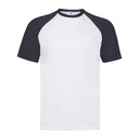 Koszulka Baseballowa Bawelniana F295 - White & Deep Navy
