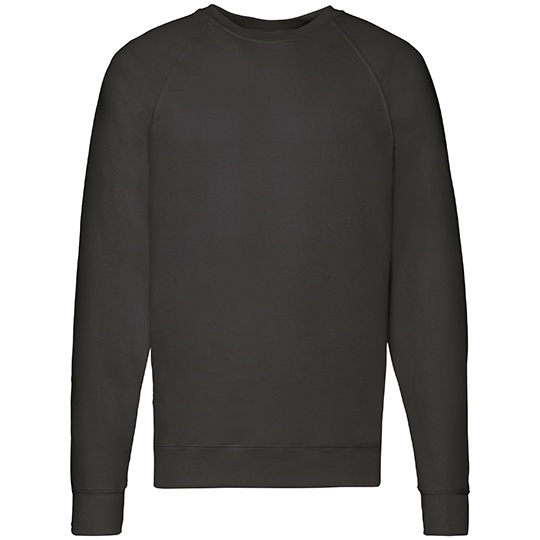 Bluza Raglanowa Lekki Nieczesany Fleece F310 - Black