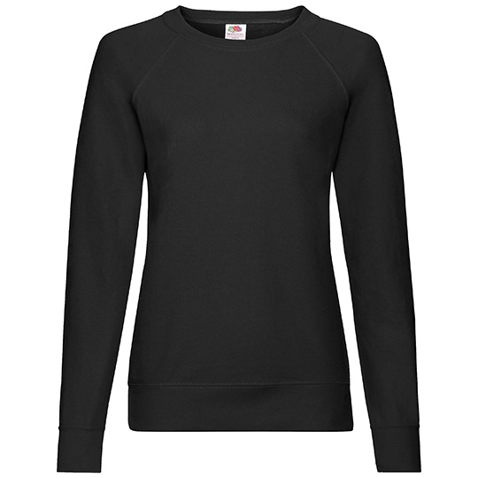 Bluza Damska Raglanowa Lekka Nieczesany Fleece F315 - Black