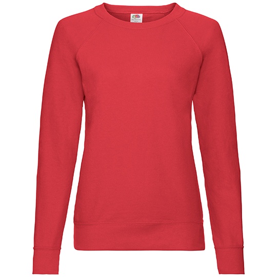 Bluza Damska Raglanowa Lekka Nieczesany Fleece F315 - Red