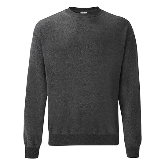 Bluza Klasyczna Bawelniano Poliestrowa F324 - Dark Heather Grey