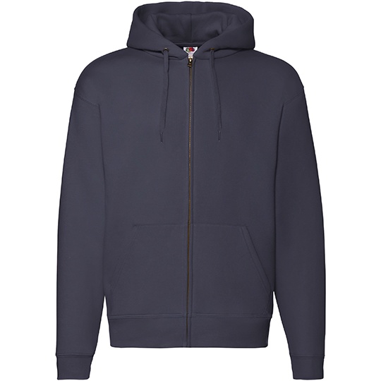 Bluza Klasyczna Bawelna Poliester z Kapturem F401 - Deep Navy