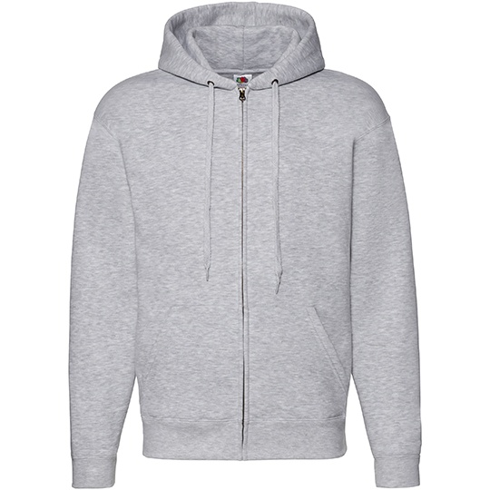 Bluza z kapturem na zamek F401 - Heather Grey