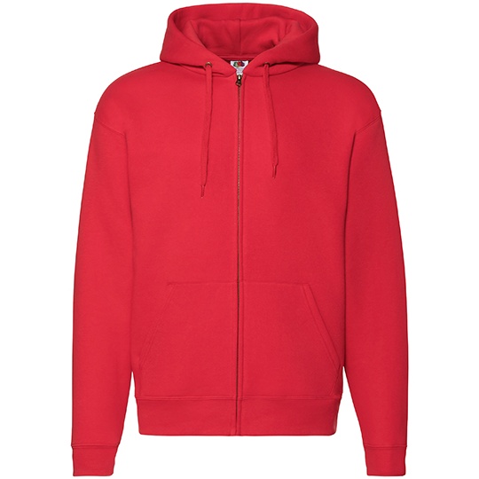 Bluza Klasyczna Bawelna Poliester z Kapturem F401 - Red