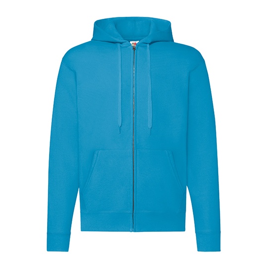 Bluza Klasyczna Bawelniana z Kapturem F401N - Azure Blue