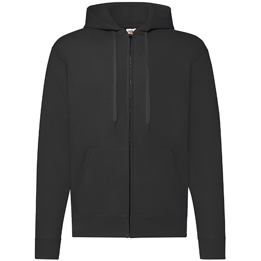 Bluza Klasyczna Bawełniana z Kapturem F401N - Black