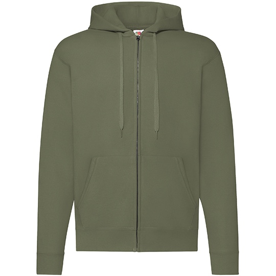 Bluza Klasyczna Bawełniana z Kapturem F401N - Classic Olive