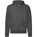 Bluza Klasyczna Bawełniana z Kapturem F401N - Dark Heather Grey