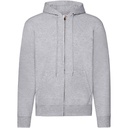Bluza Klasyczna Bawełniana z Kapturem F401N - Heather Grey