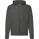 Bluza Klasyczna Bawełniana z Kapturem F401N - Light Graphite (Solid)