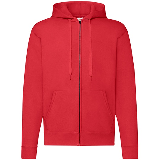 Bluza Klasyczna Bawelniana z Kapturem F401N - Red