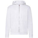 Bluza Klasyczna Bawełniana z Kapturem F401N - White