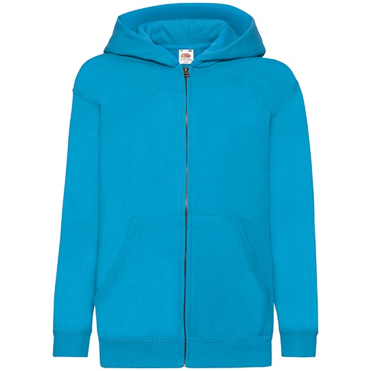 Bluza Dziecieca Klasyczna Bawelniana Na Zamek F401NK - Azure Blue