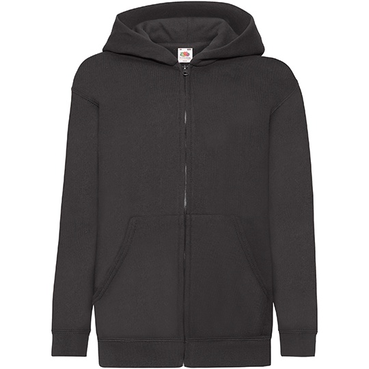 Bluza Dziecięca Klasyczna Bawełniana Na Zamek F401NK - Black