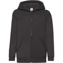Bluza Dziecieca Klasyczna Bawelniana Na Zamek F401NK - Black