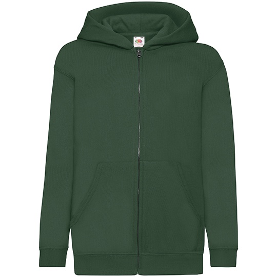Bluza Dziecieca Klasyczna Bawelniana Na Zamek F401NK - Bottle Green