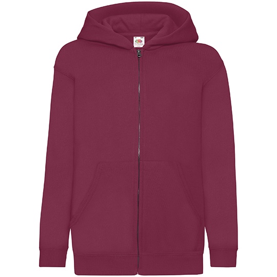 Bluza Dziecieca Klasyczna Bawelniana Na Zamek F401NK - Burgundy