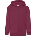 Bluza Dziecieca Klasyczna Bawelniana Na Zamek F401NK - Burgundy