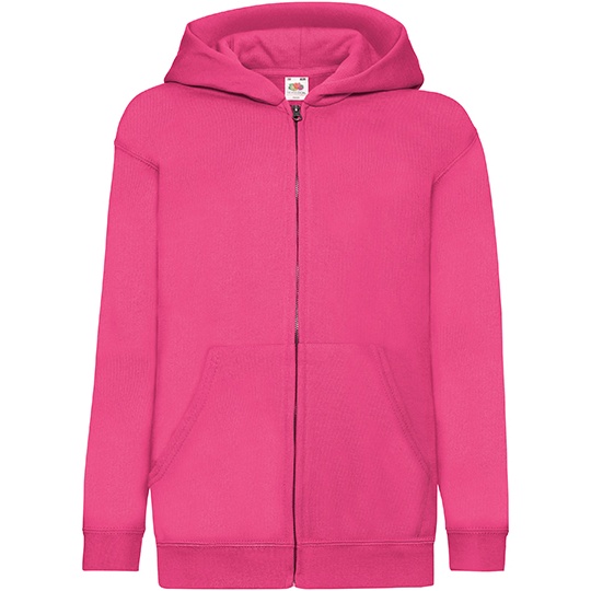 Bluza Dziecieca Klasyczna Bawelniana Na Zamek F401NK - Fuchsia