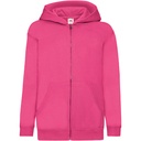 Bluza Dziecięca Klasyczna Bawełniana Na Zamek F401NK - Fuchsia