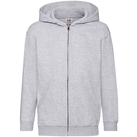 Dziecięca klasyczna bluza z kapturem F401NK - Heather Grey