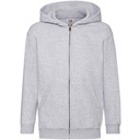 Bluza Dziecięca Klasyczna Bawełniana Na Zamek F401NK - Heather Grey