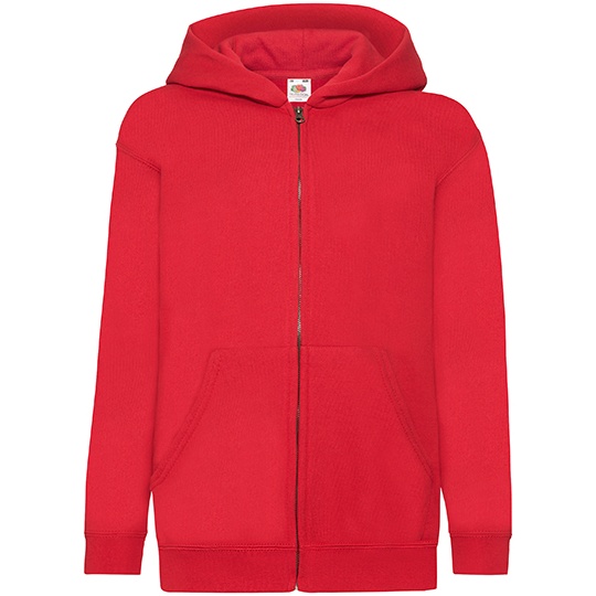 Bluza Dziecieca Klasyczna Bawelniana Na Zamek F401NK - Red