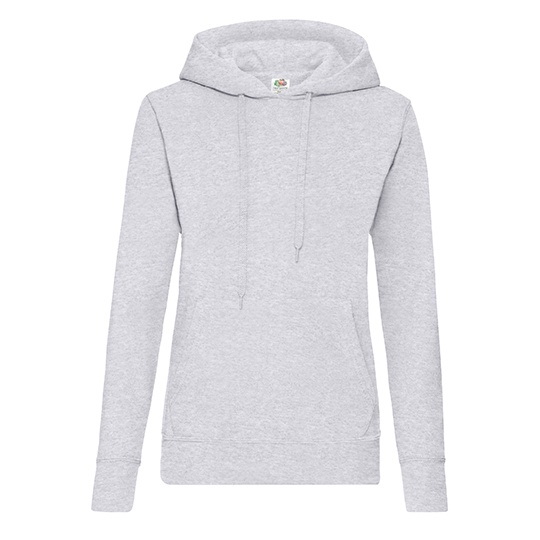 Damska bluza z kapturem SLIM F409 - Heather Grey
