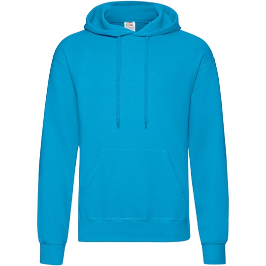 Bluza Klasyczna Bawelniana z Kapturem F421 - Azure Blue