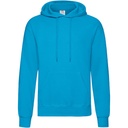 Bluza Klasyczna Bawełniana z Kapturem F421 - Azure Blue