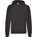 Bluza Klasyczna Bawełniana z Kapturem F421 - Black